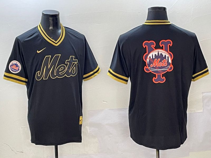 Men New York Mets Blank Black Gold Game 2025 Nike MLB Jersey style 3256->new york mets->MLB Jersey